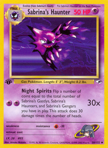 Sabrina's Haunter (58/132) [Gym Heroes 1st Edition]