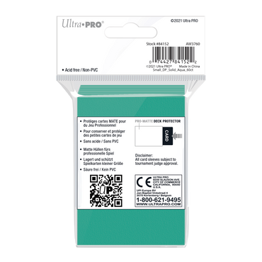 Ultra PRO: Small 60ct Sleeves - PRO-Matte (Aqua)