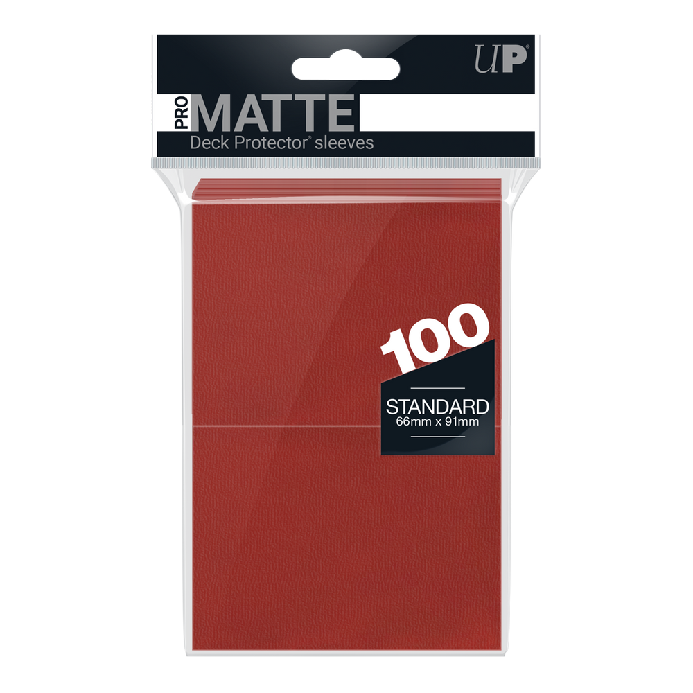 Ultra PRO: Standard 100ct Sleeves - PRO-Matte (Red)