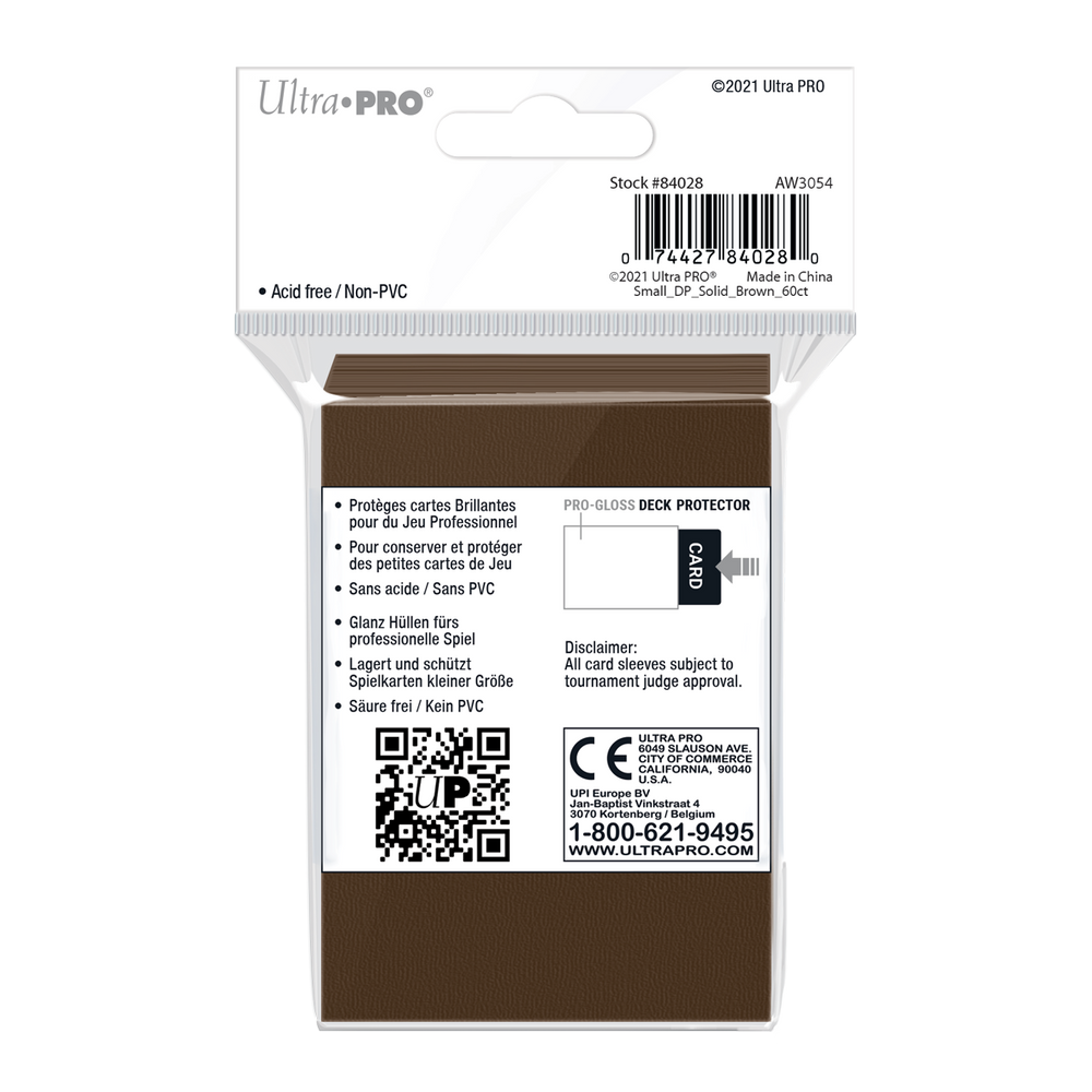 Ultra PRO: Small 60ct Sleeves - PRO-Gloss (Brown)