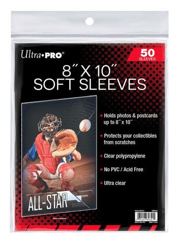 Ultra PRO: 50ct Soft Sleeves (8" x 10")