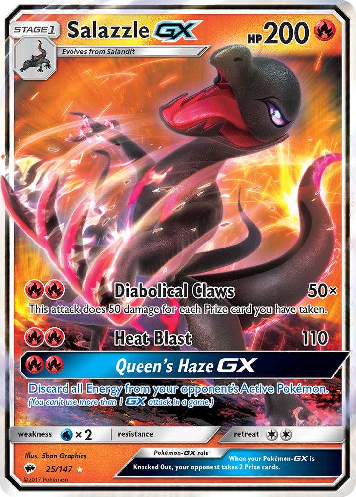 Salazzle GX (25/147) [Sun & Moon: Burning Shadows]