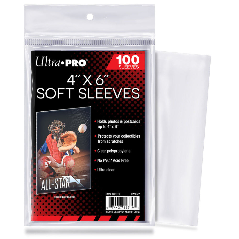 Ultra PRO: 100ct Soft Sleeves (4" x 6")