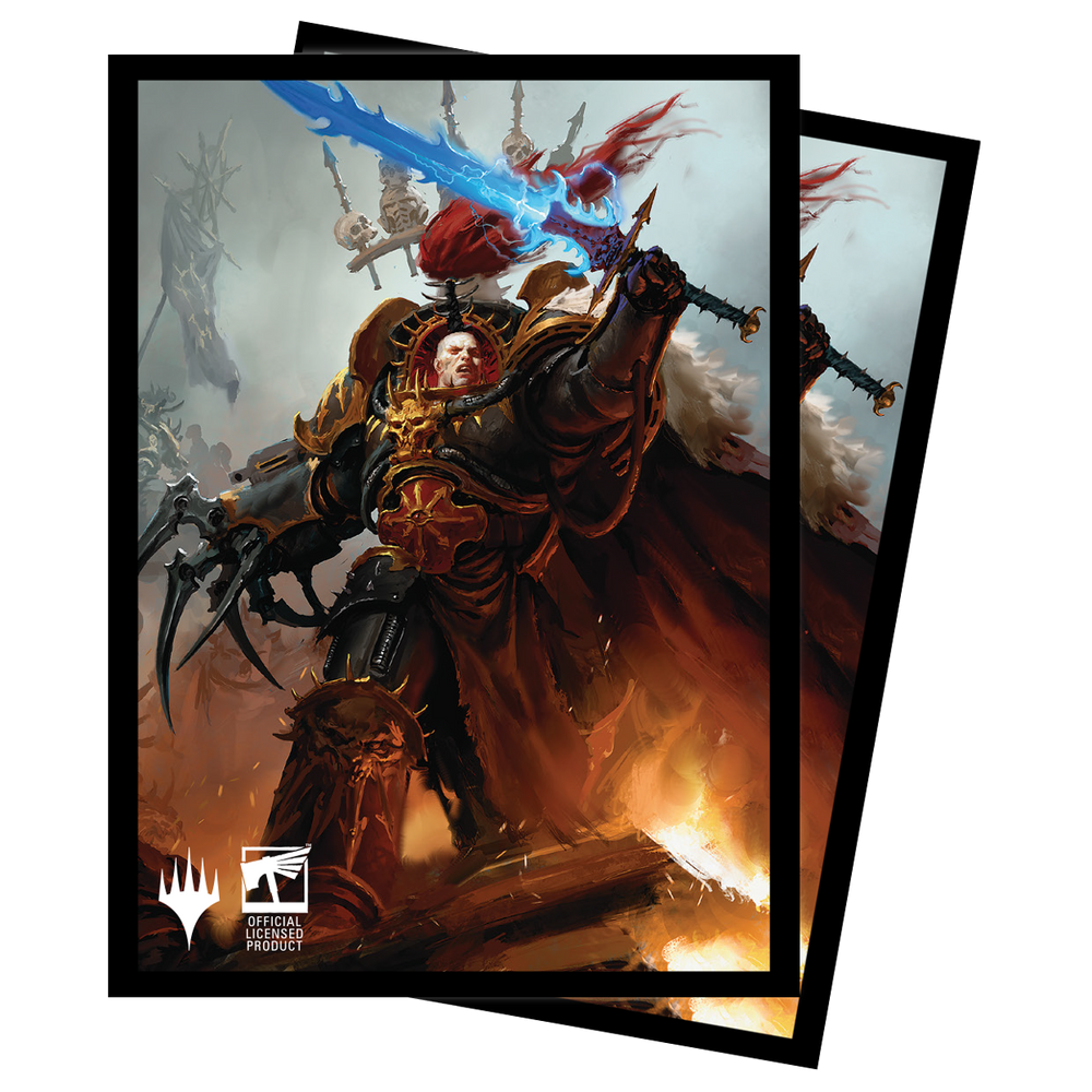 Ultra PRO: Standard 100ct Sleeves - Warhammer 40k Commander Deck (Abaddon the Despoiler)