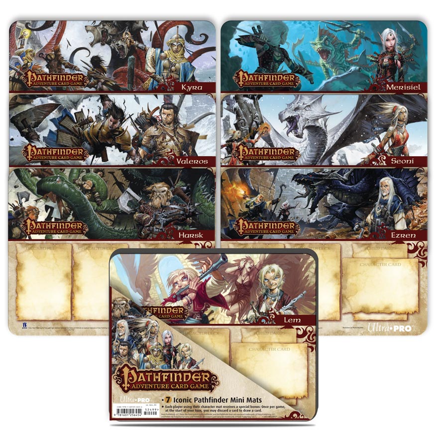 Ultra PRO: Playmat - Pathfinder (7 Iconic Pathfinder Mini Mats)