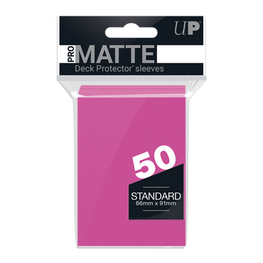 Ultra PRO: Standard 50ct Sleeves - PRO-Matte (Bright Pink)